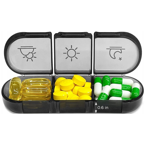 Tablettenbox 7 Tage 3 Fächer Einfaches Füllen Medikamentenbox Pillendose Box DE - Bild 4 von 10