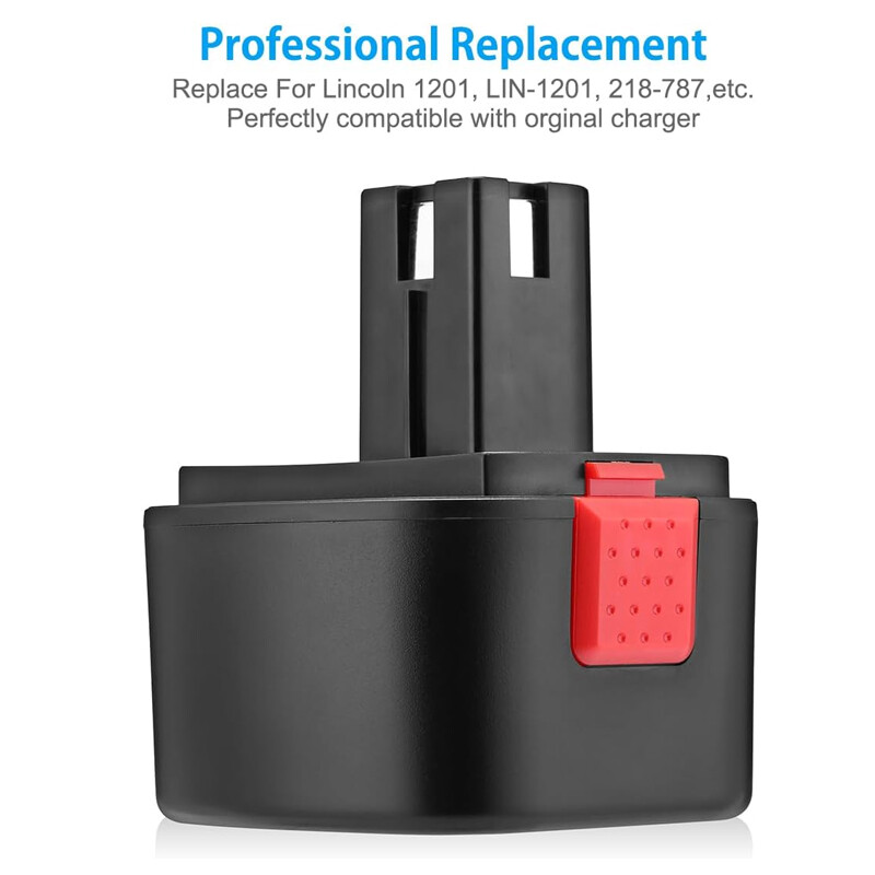 Powerextra 3000mAh NiMH Battery For Lincoln PowerLuber 12V Grease Gun (LIN-1201, 1242)