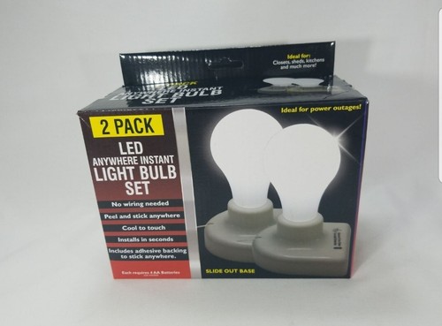 2Pack Anywhere Instant Light Bulb Set Closet, Kitchen, Living, Bathroom, Anywher - Picture 8 of 8
