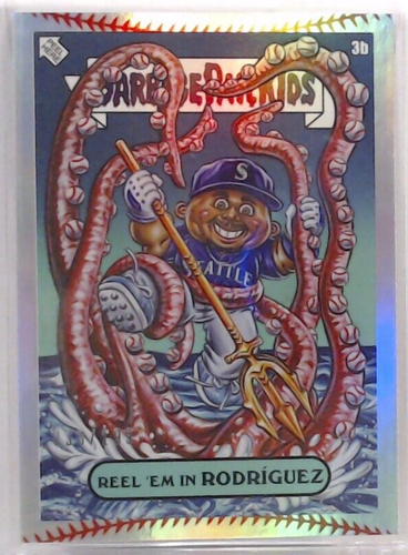 2023 TOPPS GARBAGE PAIL KIDS JULIO RODRIGUEZ STITCH FOIL /199 MARINERS MGK