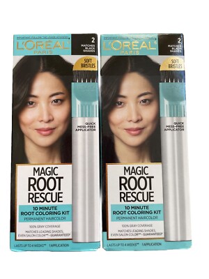 2 Boxes of L'Oreal Magic Root Rescue 10 Minute Root Coloring Kit