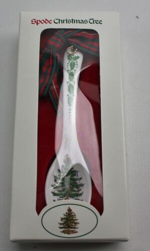 Spode Christmas Ornaments White and Gold Serving Spoon with Original Box - Foto 1 di 1