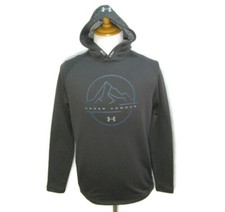UNDER ARMOUR Men's Size Medium Gray Spellout Logo Hoodie Hooded Sweatshirt Top
