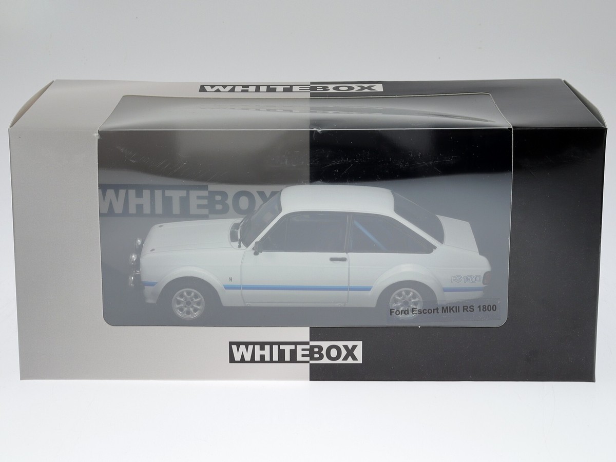 Ford Escort Mk2 RS 1800 1979 white-blue modelauto124088 Ford Escort Mk2 RS 1800 1979 white-blue modelauto124088