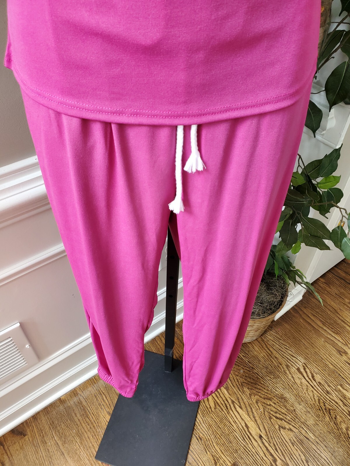 Women's Solid Pink Polyester One Shoulder Off Top… - image 5