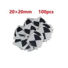 100PCS Reflector Sheet With Black Sectors 20x20mm Reflective Tape Target survey