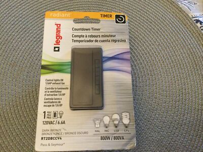 Legrand Radiant 4 Button Digital Countdown Timer Light Switch Dark ...