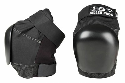 187 Killerpads Pro Knie Skateboard Pads schwarz/schwarz