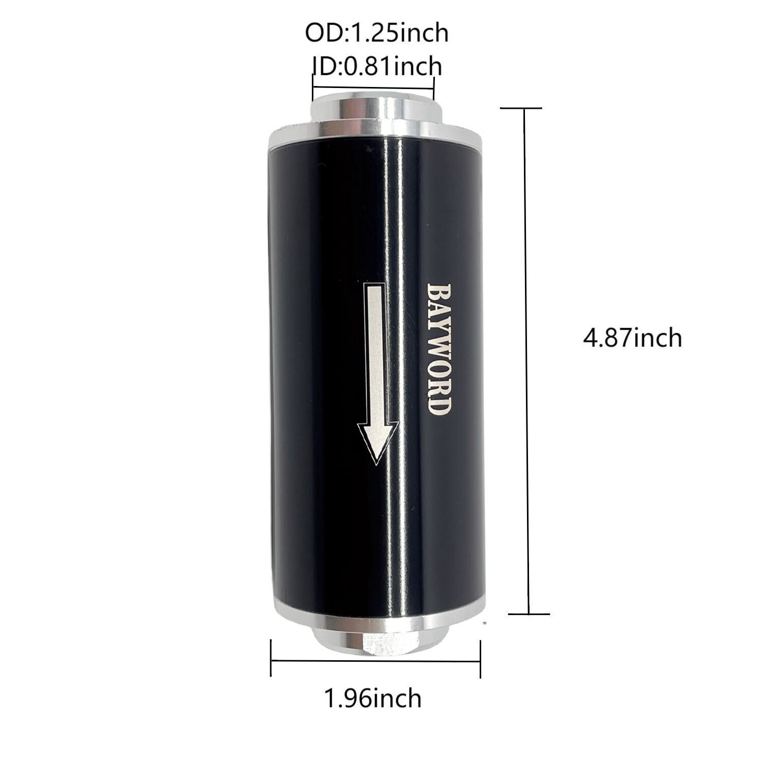 10 Micron Inline Fuel Filter With 6AN 8AN 10AN Adapter Fittings – Universal, Metal, 5 Year Warranty
