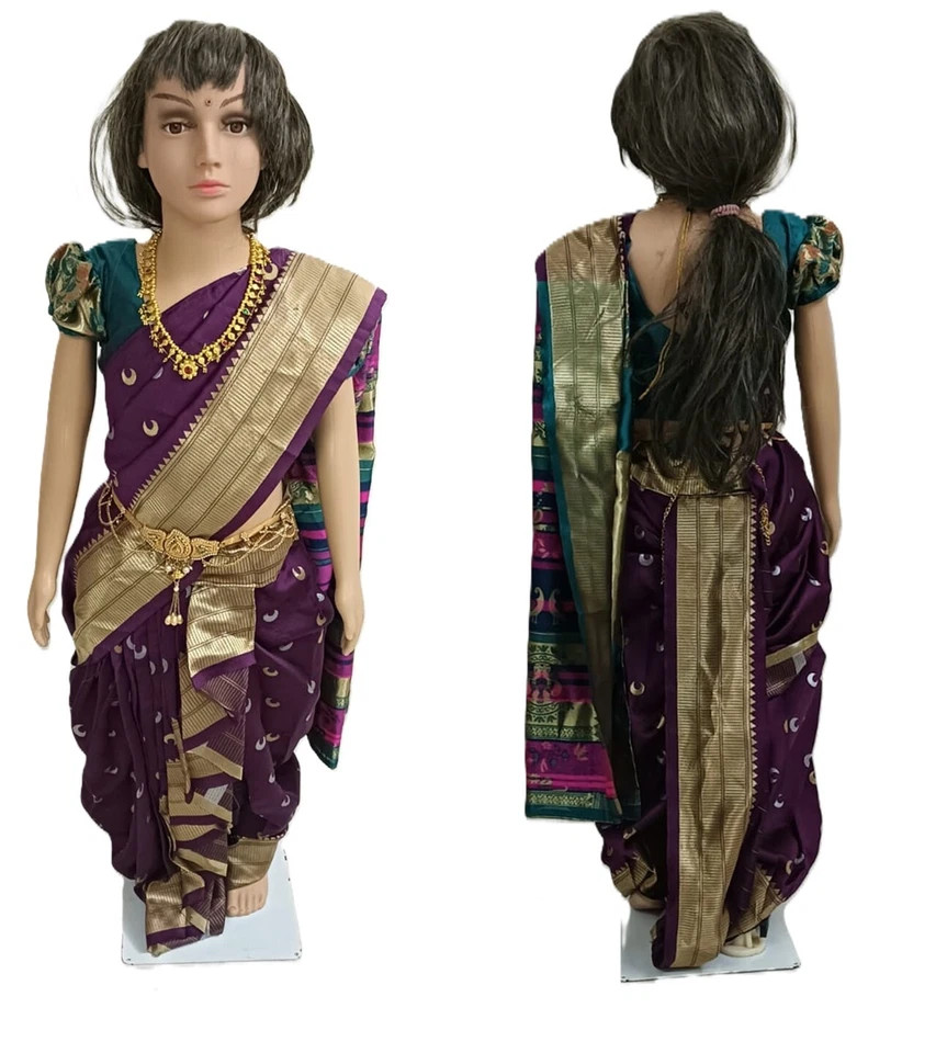 Festival de sari/sari para niñas indias, boda cultural prog. especial listo para usar Foto 2 de 4