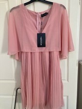 Pretty Little Thing Pink Women’s Skater Dress Size 10 Brand New With Tags