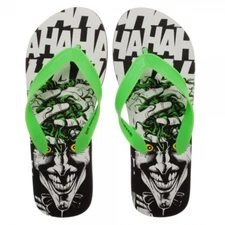 Official DC Comics Joker Unisex Flip Flops Sandel Shoe (Small or Medium)
