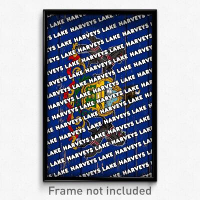 Harveys Lake Pennsylvania Poster (PA City Souvenir 11x17 Town Print)