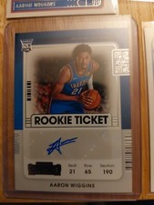 Aaron Wiggins Contenders Rookie Ticket Auto Hoops Base 4xs Holiday Base RCs OKC
