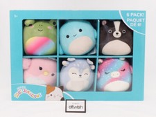 SQUISHMALLOWS BOX SET SIX TOYS FROG PEGASUS BADGER REINDEER SWAN WHALE 5 INCH BN