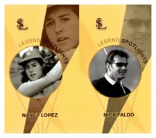 #UL3122 NANCY LOPEZ, NICK FALDO Uncut Spotlight Card Strip