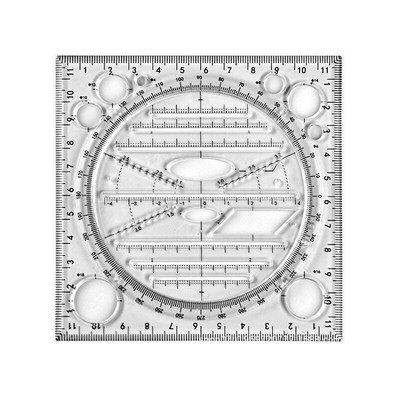 Multifunction Ruler Drawing Template Art Design Architect Stereo Geometry Rul#lk