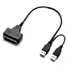2.5" Hard Disk SSD Adapter Cable 7 15Pin SATA Easy Drive Cable Double-head USB