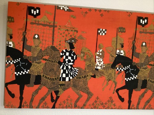 Tibor Recih - “Atournament” - Mid-Century Hungarian Textile- ca. 1960’s - Large - Picture 4 of 11