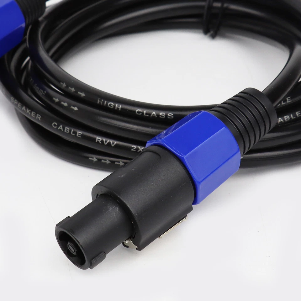10 20 50FT Feet Speakon to Speakon Cable Compatible Amp PA DJ Speaker Male Wire - Image 4 of 4