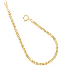 USA Made Gold Tone Curb Watch Chain 11