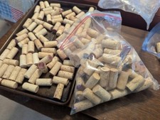 Lot of 180 Real Natural Used Wine Corks - Assorted - No Synthetic Or Champagne