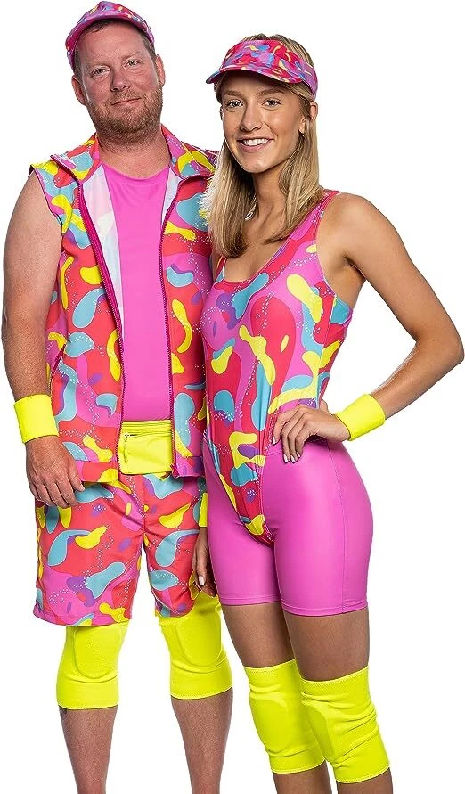 Muñeca de belleza para hombre años 80 película entrenamiento conjunto completo disfraz de Halloween disfraces Foto 4 de 4