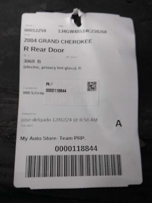 2004 Jeep Grand Cherokee Right Rear Door Grey PDR 240K Miles OEM 521767