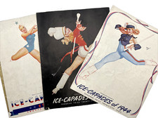 Ice Capades WWII  Lot of 3 Souvenir Program 1942 1943 1944