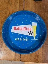 VINTAGE BALLANTINE ALE & BEER TRAY 13 INCH, NEWARK NJ