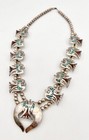 Native American  Silver Thunderbirds Squash Bloosom Necklace — photo 1