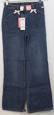 2005 Gymboree Prima Ballerina Flared Jeans sz 10 NWT Bow Trim Pockets Holiday