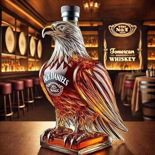 Handgefertigte Adler Whisky Karaffe - hohe Borosilikatglaskunst