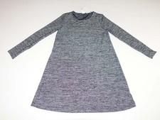 Gap Women's Metallic Swing Dress Petite Medium NWT Long Sleeves Silver PM