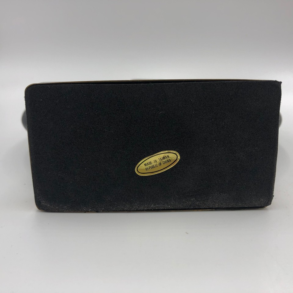 Vintage Modern Black Ring Brass Circle Triangle Candle Holders 7.5