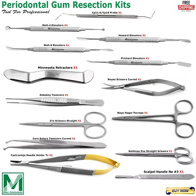 Periodontal Gum Resection Surgery Kit Oral Surgical Instruments Set