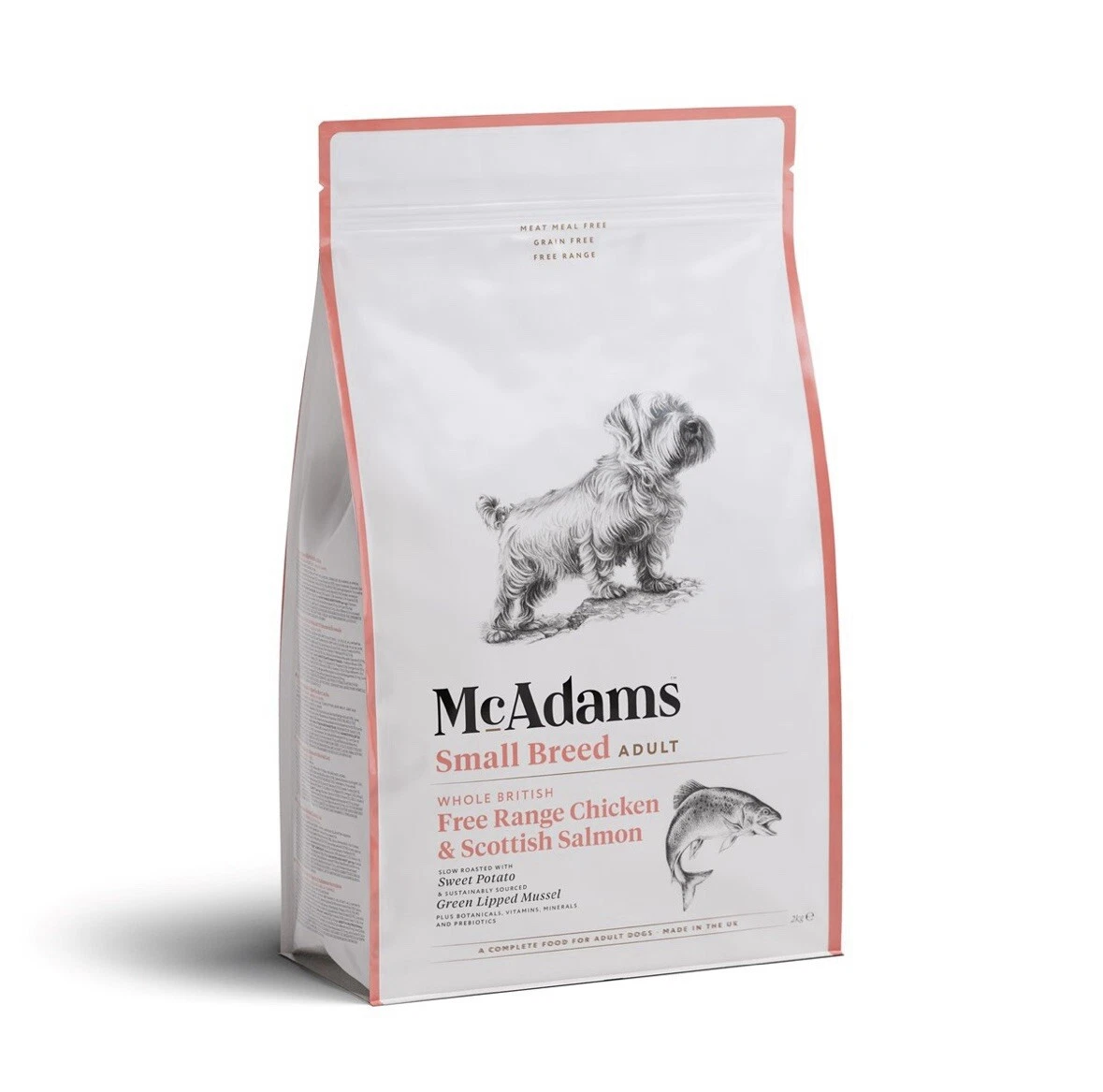 McAdams small breed adult british free range chicken complete dry dog food 2kg