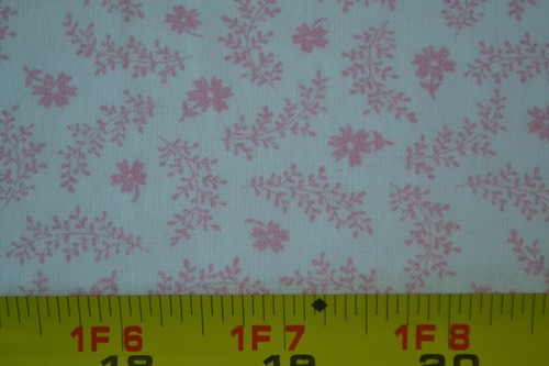 By 1/2 Yd, Pink Calico on White Quilt Cotton, Connecting Threads, M5327 - Picture 3 of 5