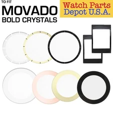 Border Watch Crystal to fit Movado Bold Replacement Crystal 32MM to 42MM - NEW!