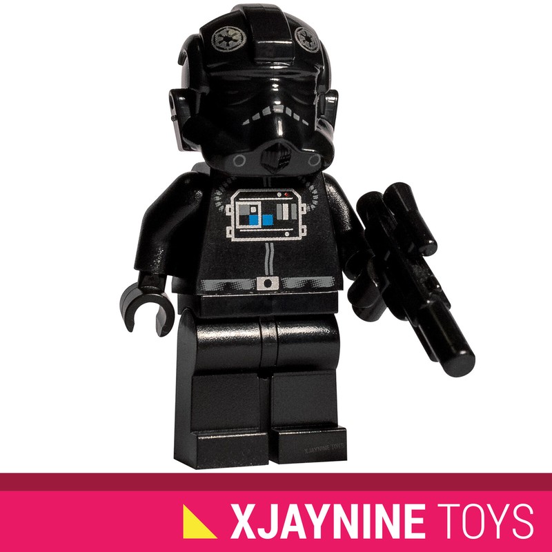 GENUINE LEGO STAR WARS Imperial TIE Fighter Pilot Minifig + Blaster NEW