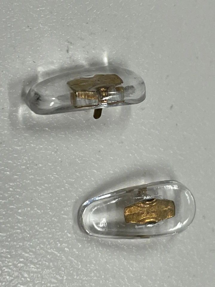 Ray Ban type Nose Pad PVC 15MM Tear Drop Crimp style Gold colour 1 pair - image 2 of 4
