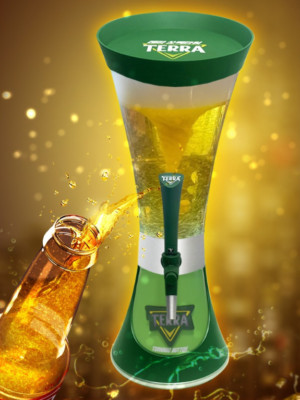 Jinro Terra Soju Beer Tower Somaek Maker Dispenser Real carbonated