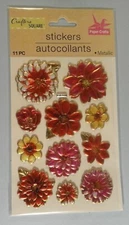 Metallic Flower Raised Stickers for your Planner 262858