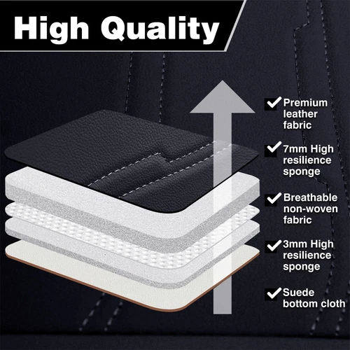 For Toyota RAV4 Car Seat Covers 5-Seats Front & Rear Protector Leather Full Sets - Imagen 8 de 26
