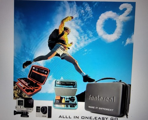 50 in 1 Go Pro Accessories Kit Waterproof Dual Layer EVA Anti Shock Case Bag - Picture 7 of 10