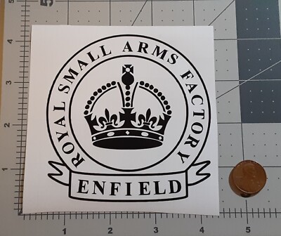 Lee Enfield Royal Small Arms Factory Vinyl Transfer Sticker Decal Die Cut
