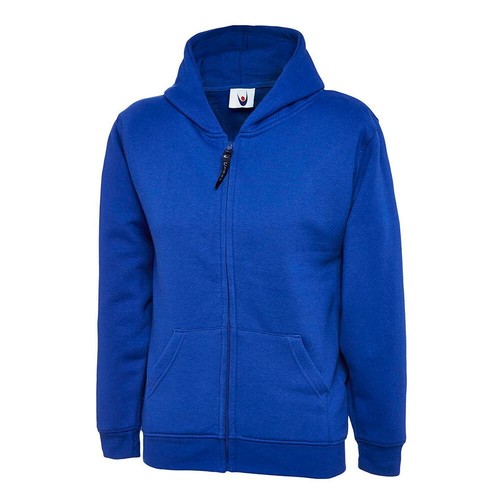 Felpa con cappuccio e zip intera bambino di Uneek UC506 unisex 10 colori - Foto 8 di 11