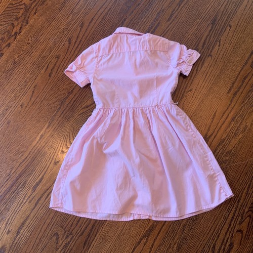 Polo Ralph Lauren Girls Pastel Pink Dress Sz 6 Cotton Short Sleeve Pintuck EUC - Picture 6 of 11