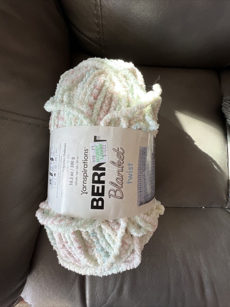 twist bernat hand knit blanket