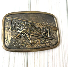 Avon Belt Buckle Airplane 3.5 inches Brass Avaition - Transportation